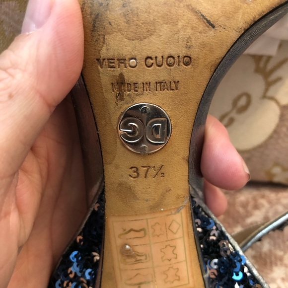 Dolce & Gabanna Black Stiletto Heels with Crystal Embellishments - Picture 9 of 10